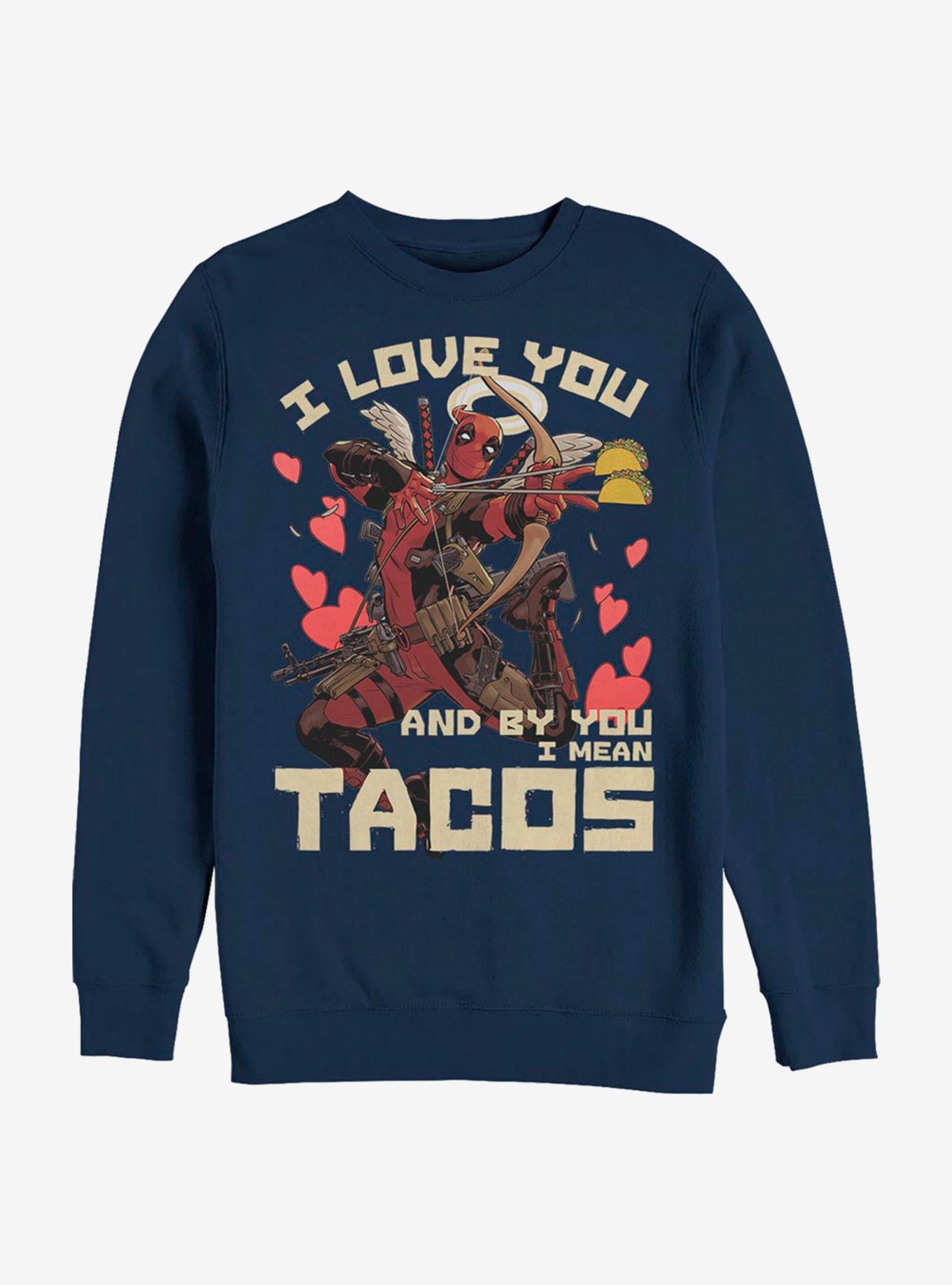 Marvel Deadpool Taco Love Crew Sweatshirt