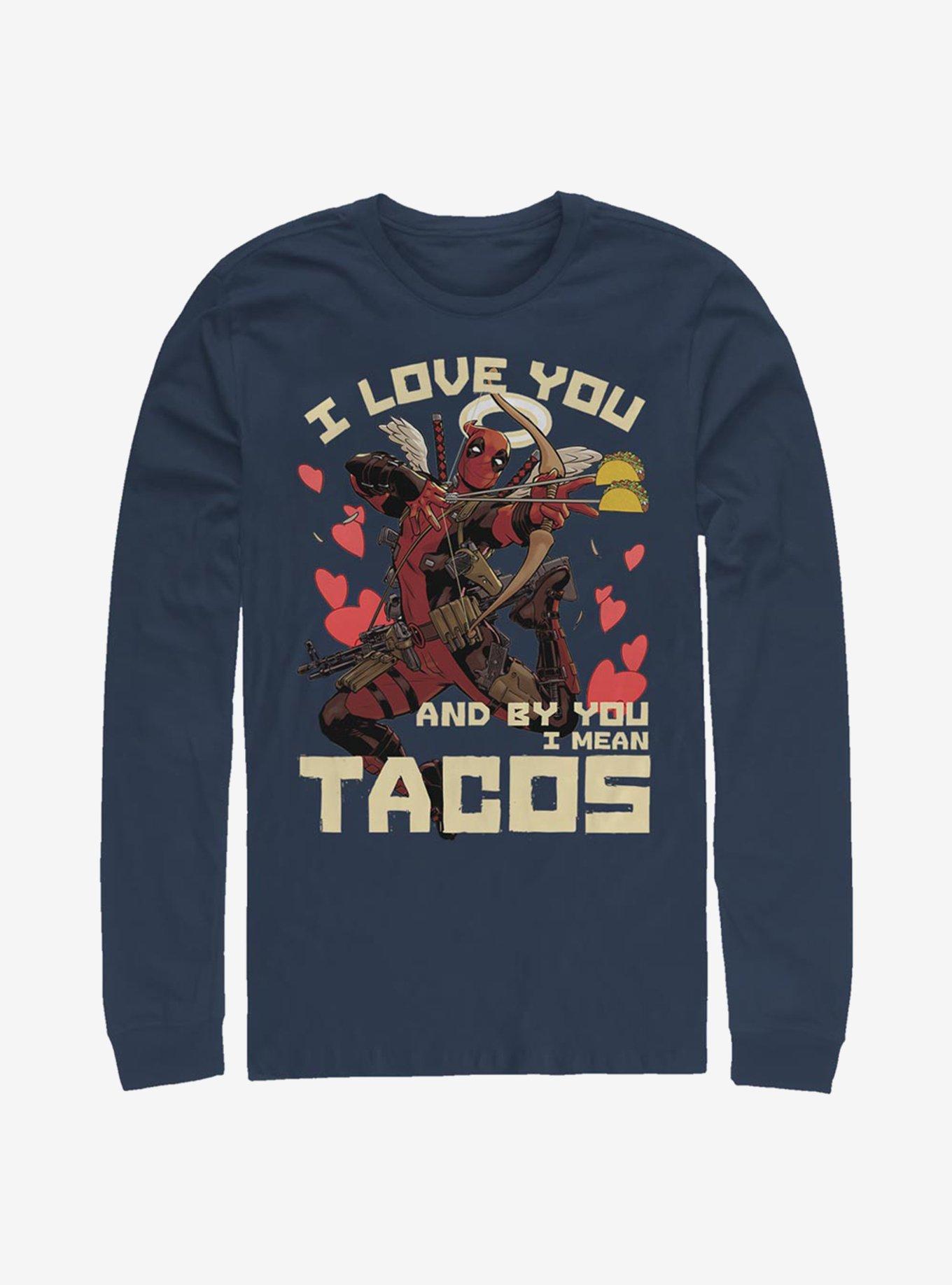 Marvel Deadpool Taco Love Long-Sleeve T-Shirt