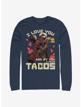 Marvel Deadpool Taco Love Long-Sleeve T-Shirt, NAVY, hi-res