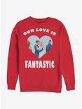 Marvel Fantastic Four Fantastic Love Crew Sweatshirt, RED, hi-res