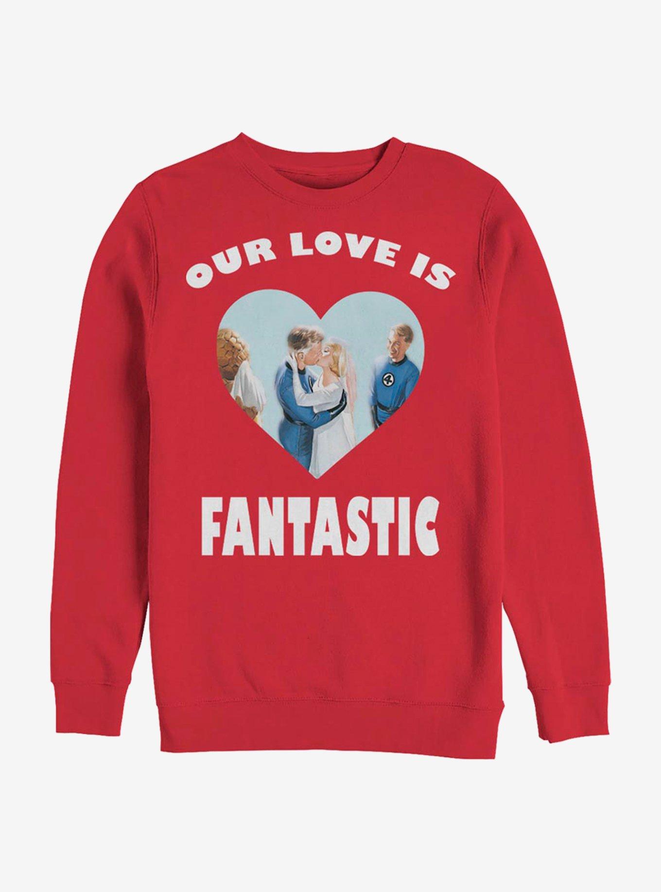 Marvel Fantastic Four Fantastic Love Crew Sweatshirt, , hi-res