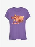 Marvel Iron Man Iron Heart Girls T-Shirt, PURPLE, hi-res