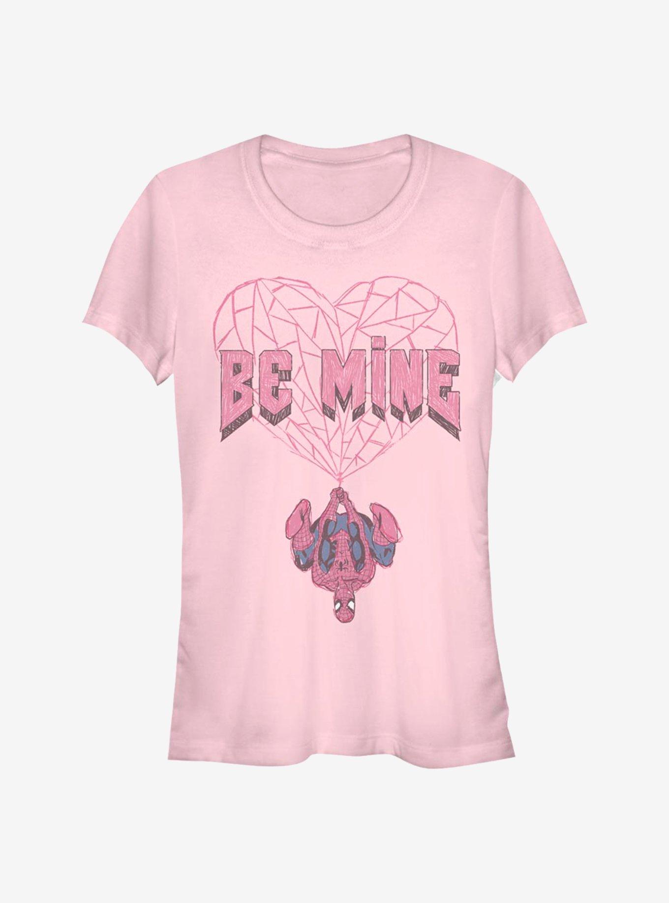 Marvel Spider-Man Be Mine Girls T-Shirt, LIGHT PINK, hi-res