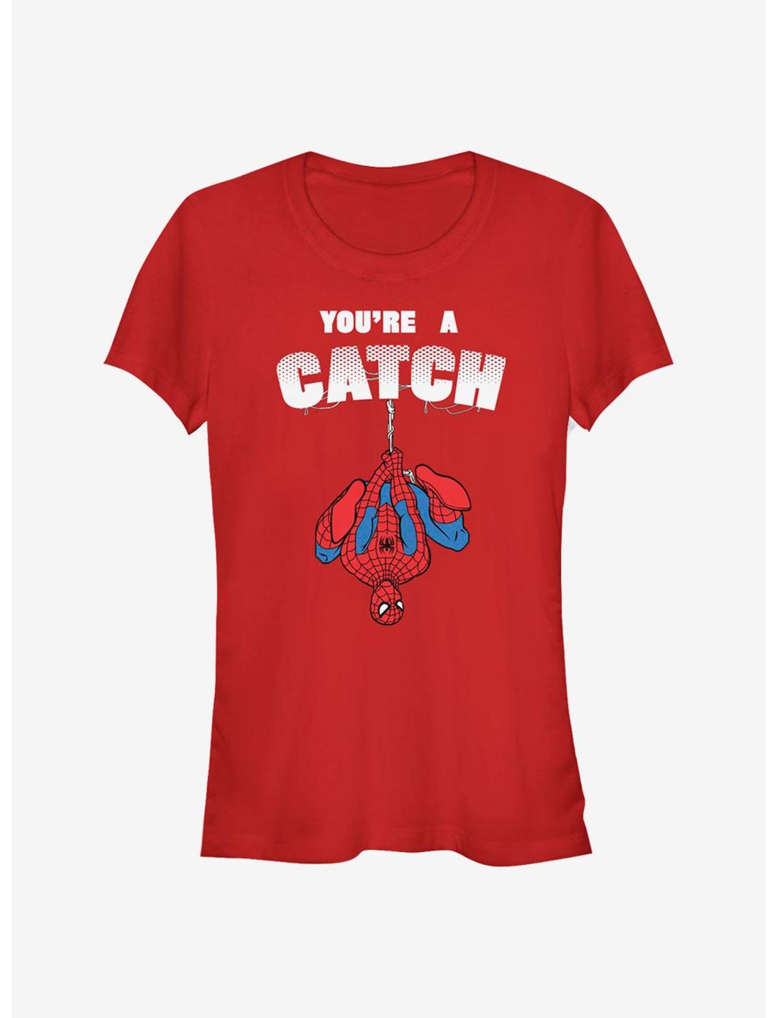 Marvel Spider-Man Catch Love Girls T-Shirt, RED, hi-res