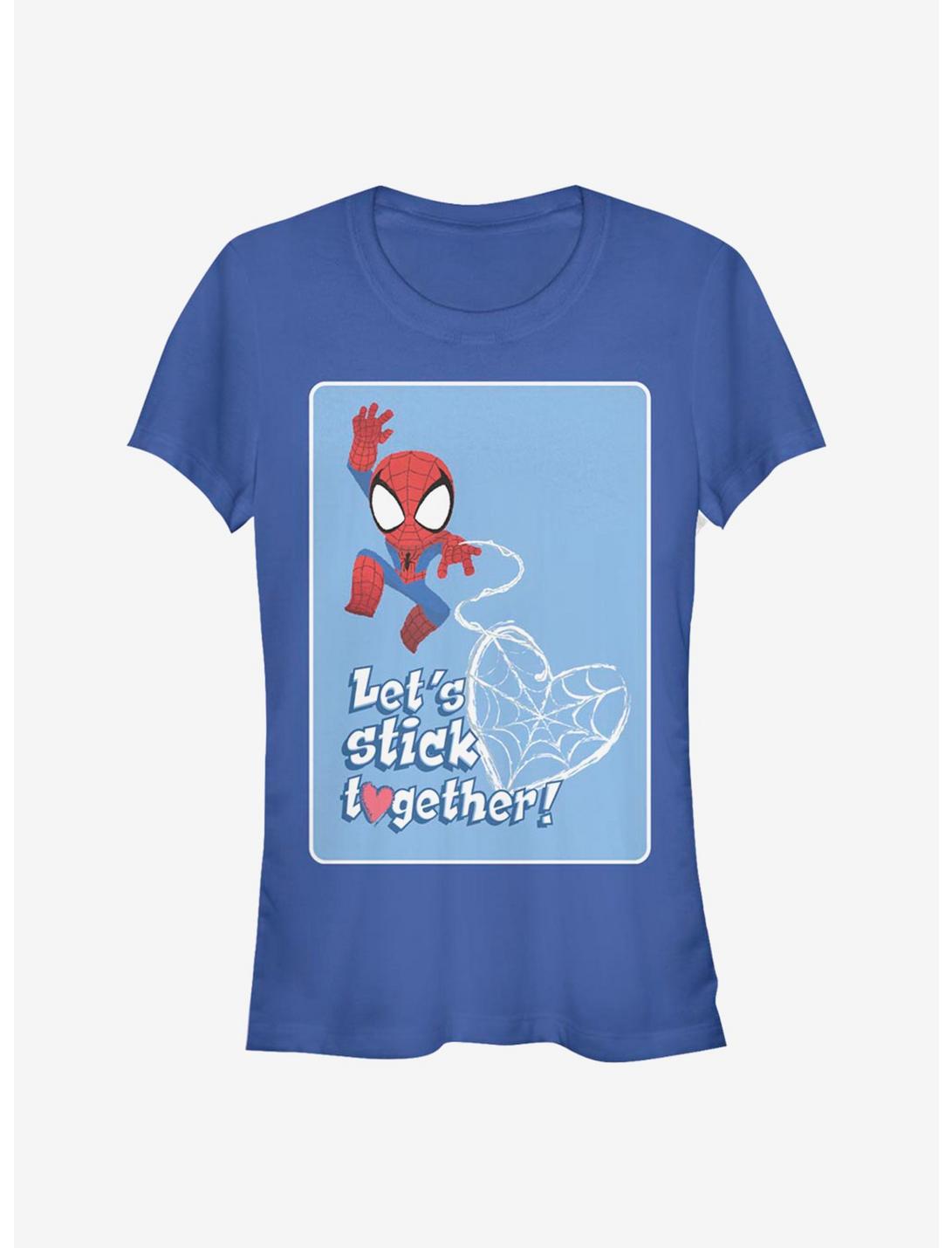Marvel Spider-Man Stick Together Girls T-Shirt, ROYAL, hi-res