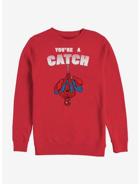 Marvel Spider-Man Catch Love Crew Sweatshirt, , hi-res