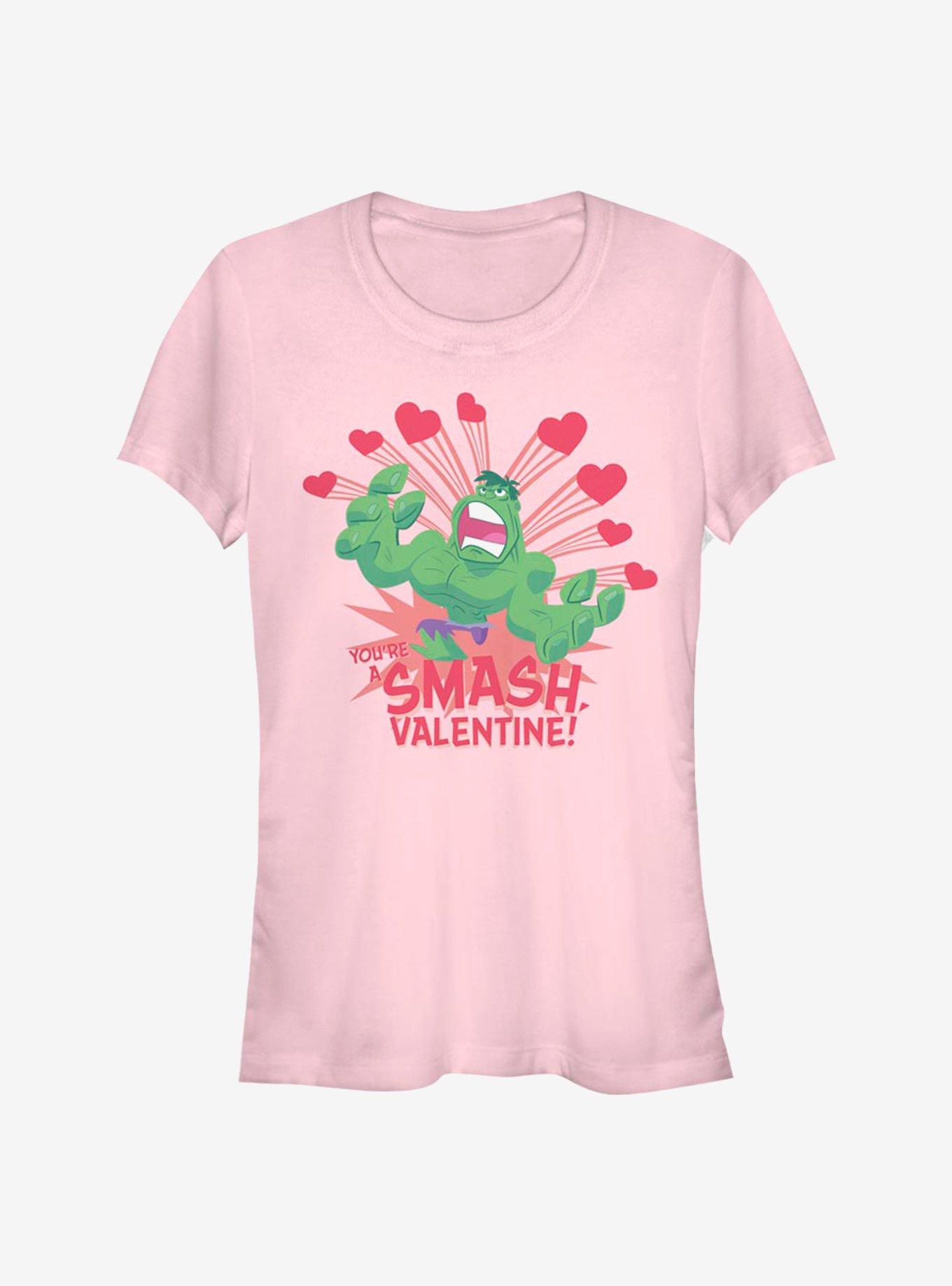 Marvel The Hulk Valentine Girls T-Shirt, LIGHT PINK, hi-res