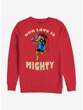 Marvel Thor Mighty Love Crew Sweatshirt, RED, hi-res