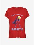 Marvel X-Men Magnetic Love Girls T-Shirt, RED, hi-res