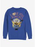 Minions Banana Love Crew Sweatshirt, ROYAL, hi-res