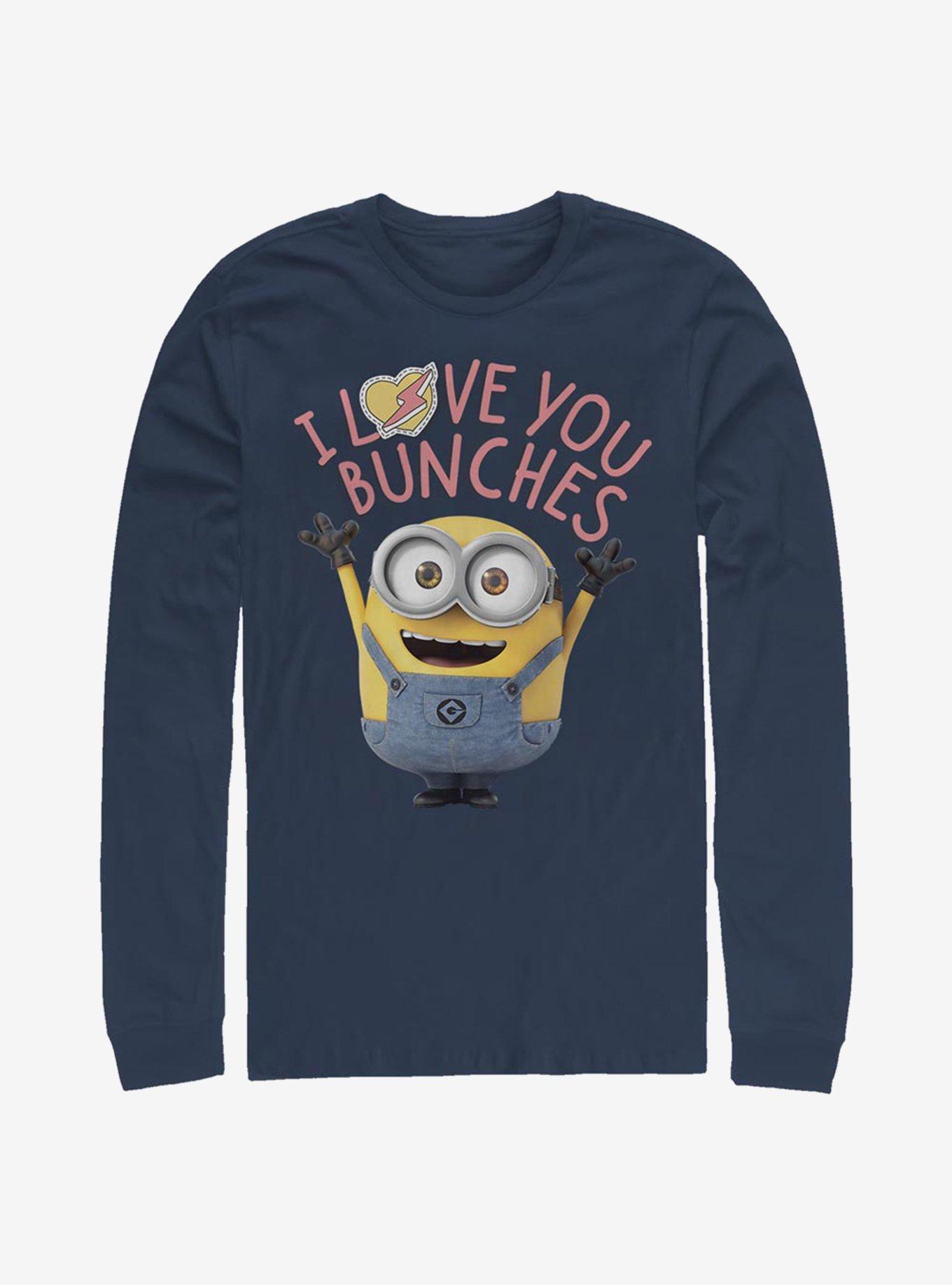 Minions Banana Love Long-Sleeve T-Shirt, NAVY, hi-res