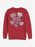 Star Wars Candy Hearts Crew Sweatshirt, RED, hi-res