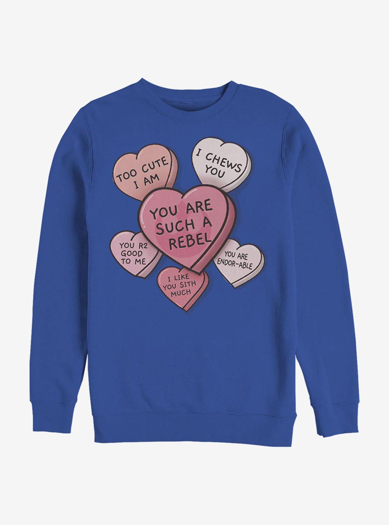 Star Wars Candy Hearts Crew Sweatshirt, ROYAL, hi-res