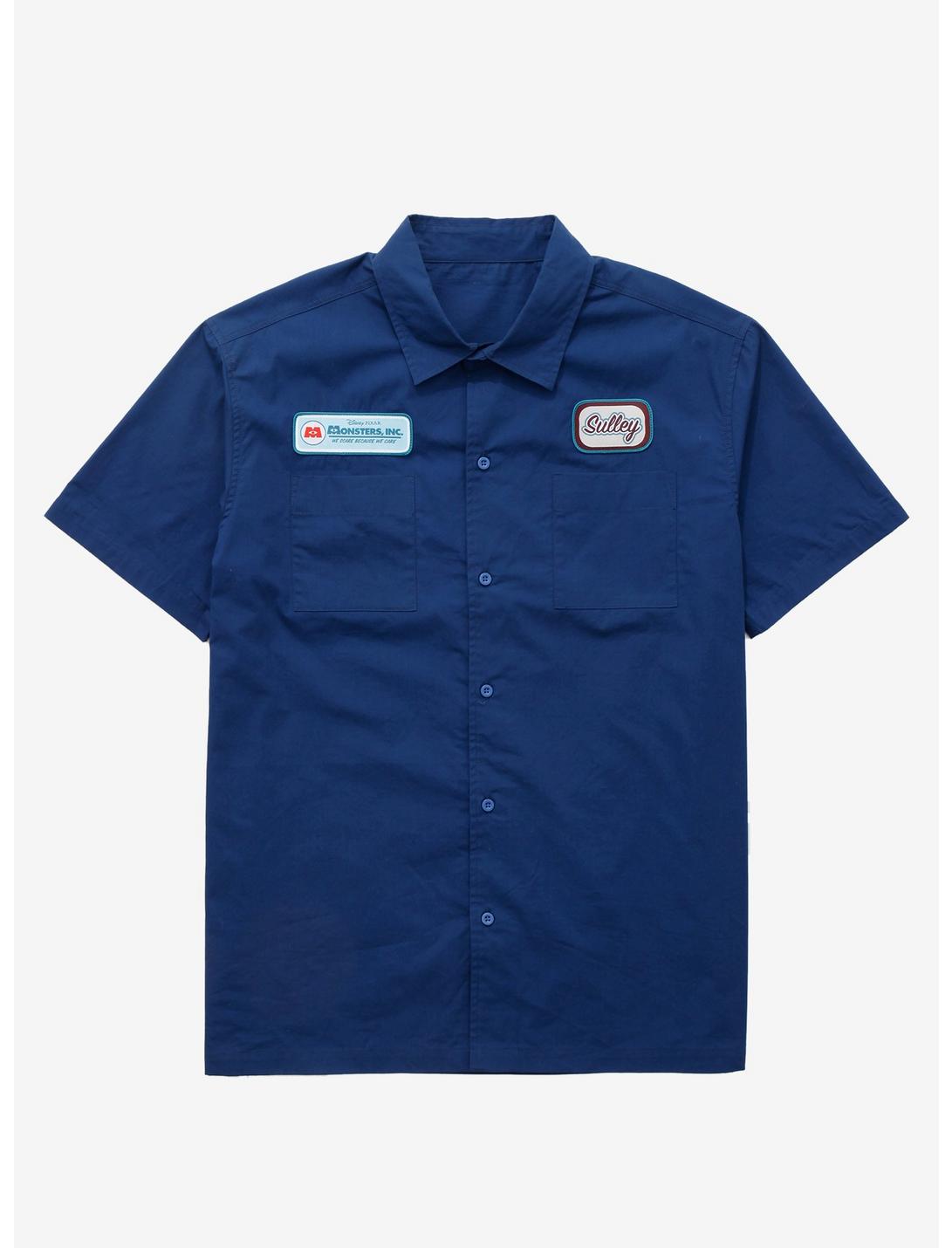 Disney Pixar Monsters, Inc. Scream Team Woven Button-Up - BoxLunch Exclusive, BLUE, hi-res