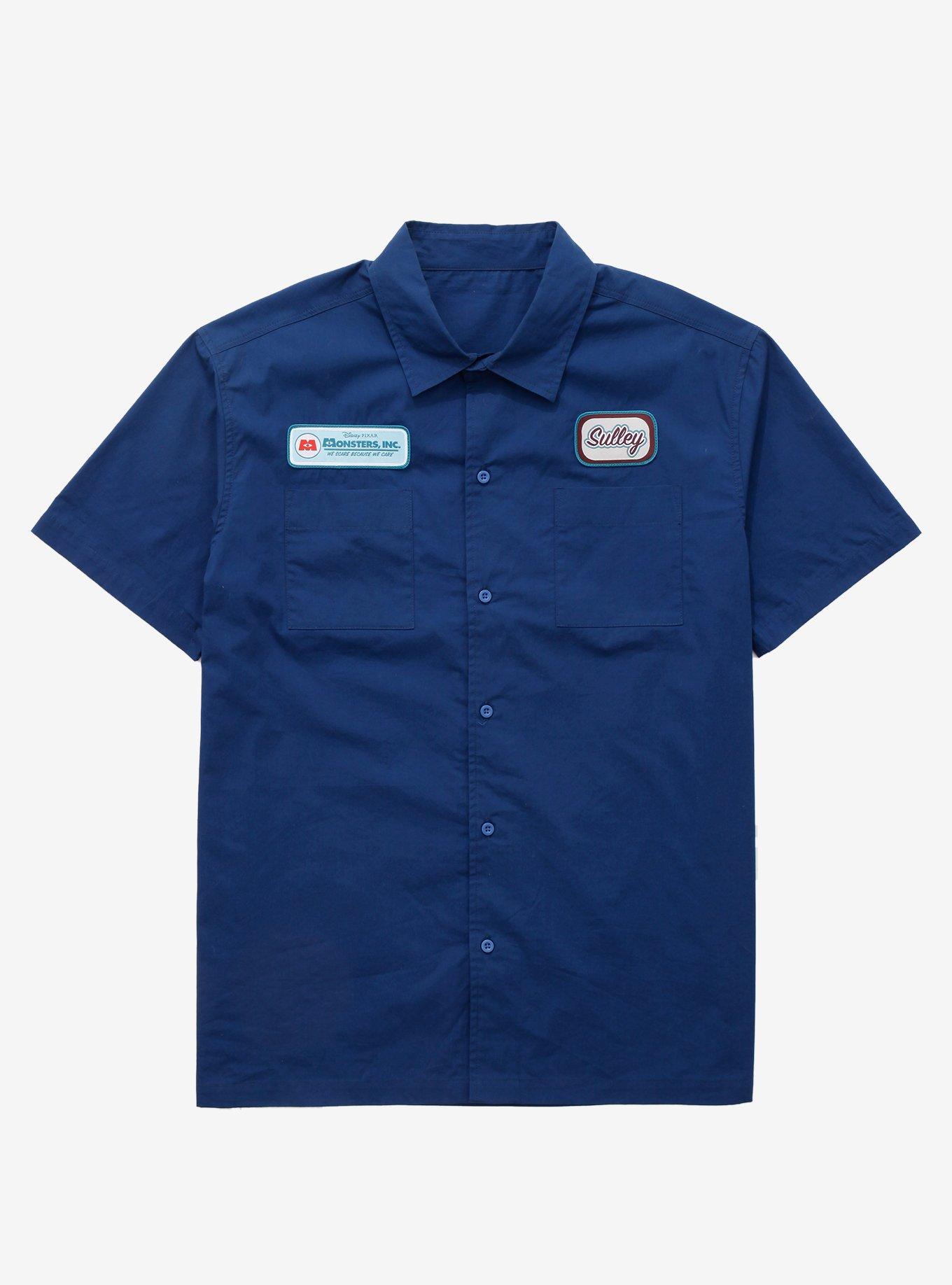 Disney Pixar Monsters, Inc. Scream Team Woven Button-Up - BoxLunch Exclusive, BLUE, hi-res