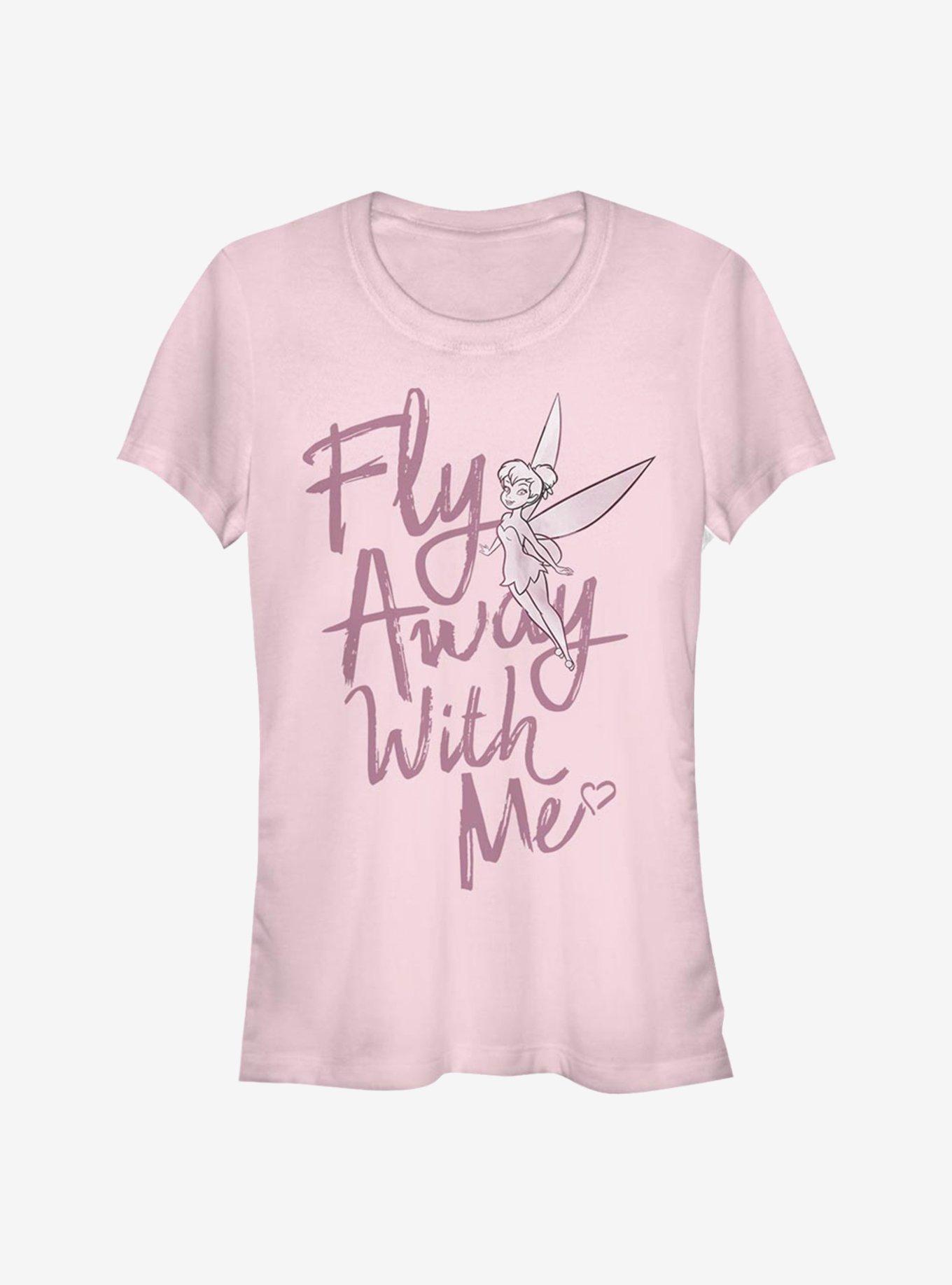 Disney Peter Pan Tink Fly Away With Me Girls TShirt PINK Hot Topic