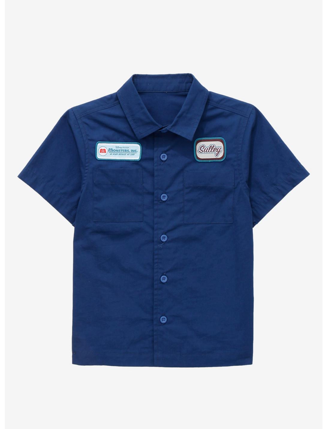 Disney Pixar Monsters, Inc. Scream Team Toddler Woven Button-Up - BoxLunch Exclusive, NAVY, hi-res