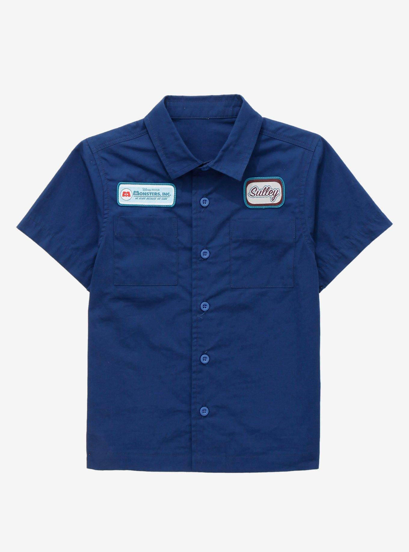 Disney Pixar Monsters, Inc. Scream Team Toddler Woven Button-Up - BoxLunch Exclusive, NAVY, hi-res