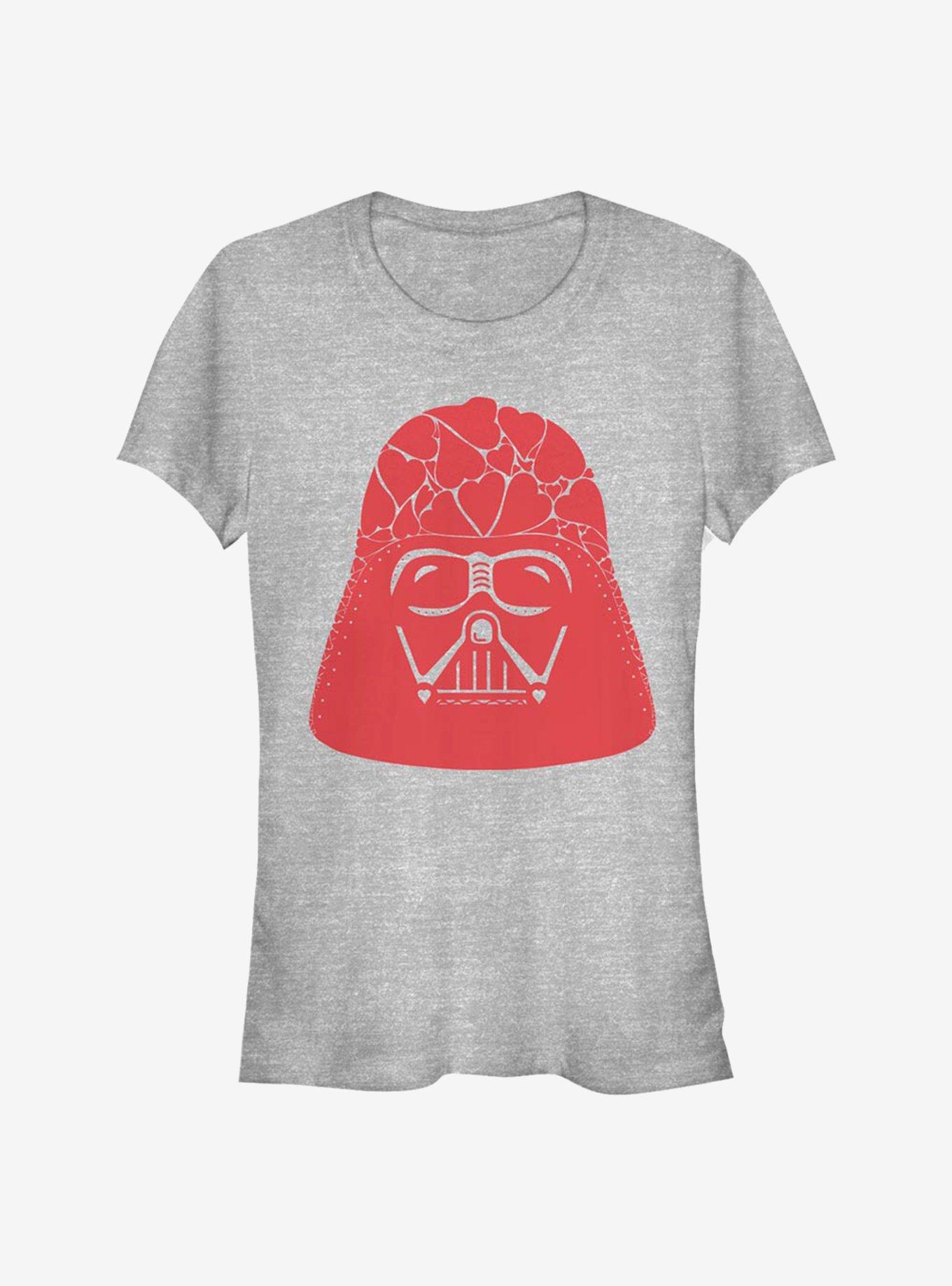 Star Wars Vader Heart Helmet Girls T-Shirt, ATH HTR, hi-res