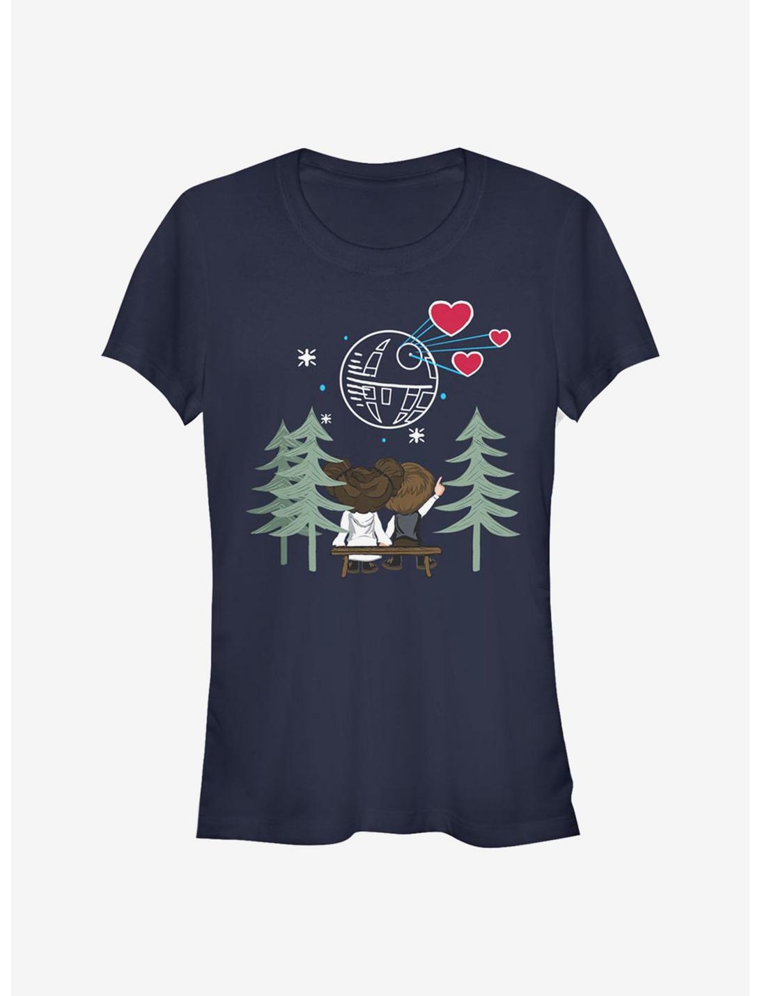 Star Wars Valentine Han And Leia Girls T-Shirt, NAVY, hi-res
