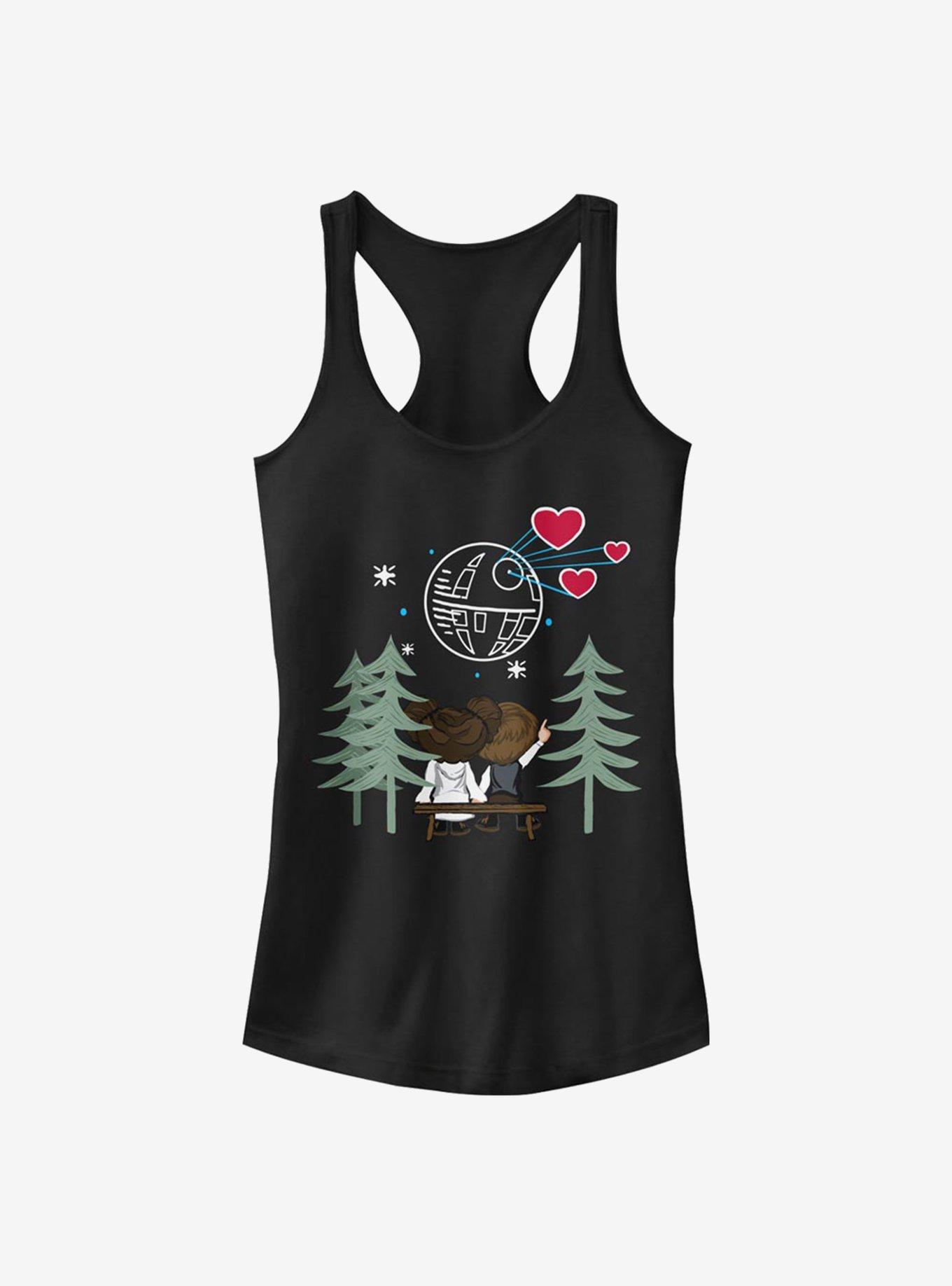 Star Wars Valentine Han And Leia Girls Tank, BLACK, hi-res