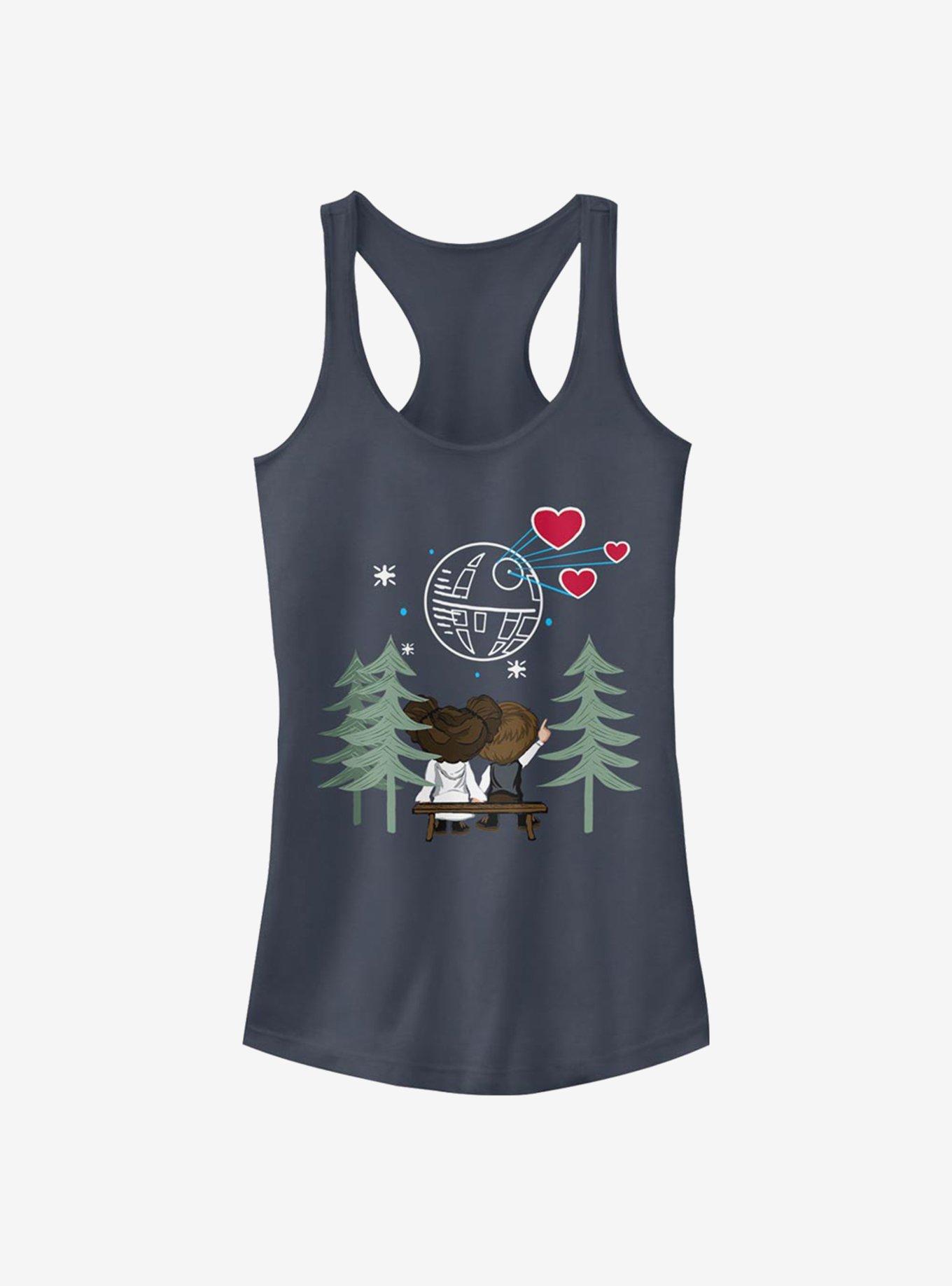 Star Wars Valentine Han And Leia Girls Tank, INDIGO, hi-res