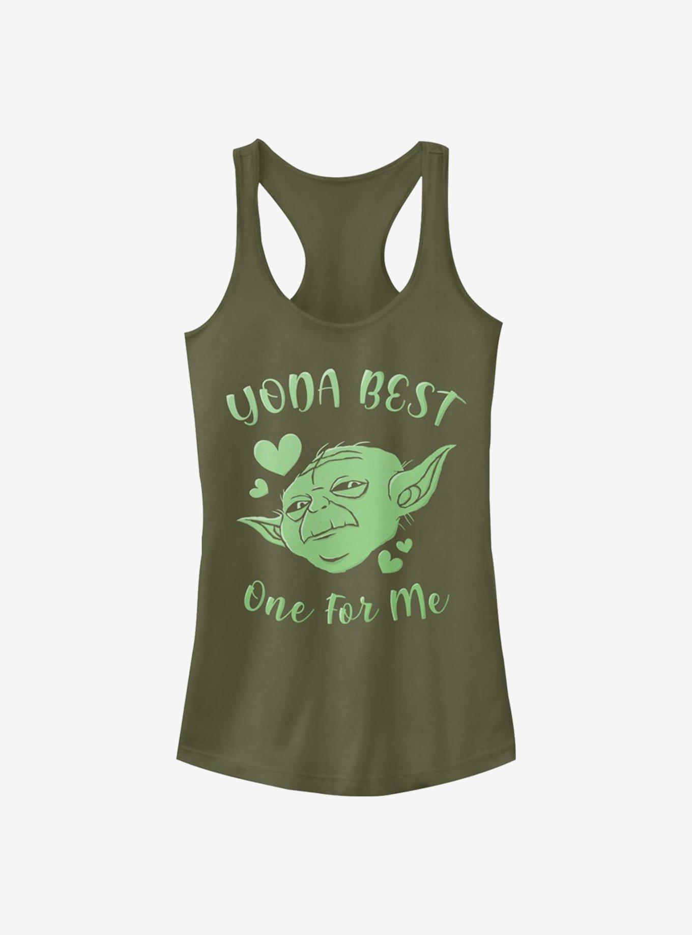 Star Wars Yoda Best Hearts Girls Tank, MIL GRN, hi-res