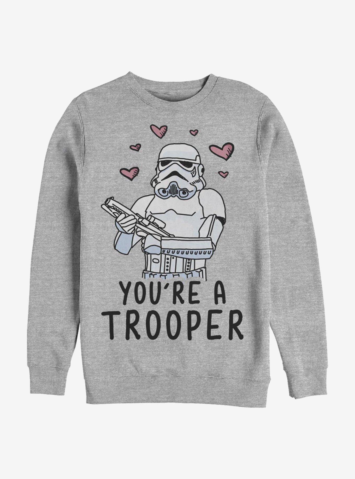 Star Wars Trooper Love Crew Sweatshirt, ATH HTR, hi-res