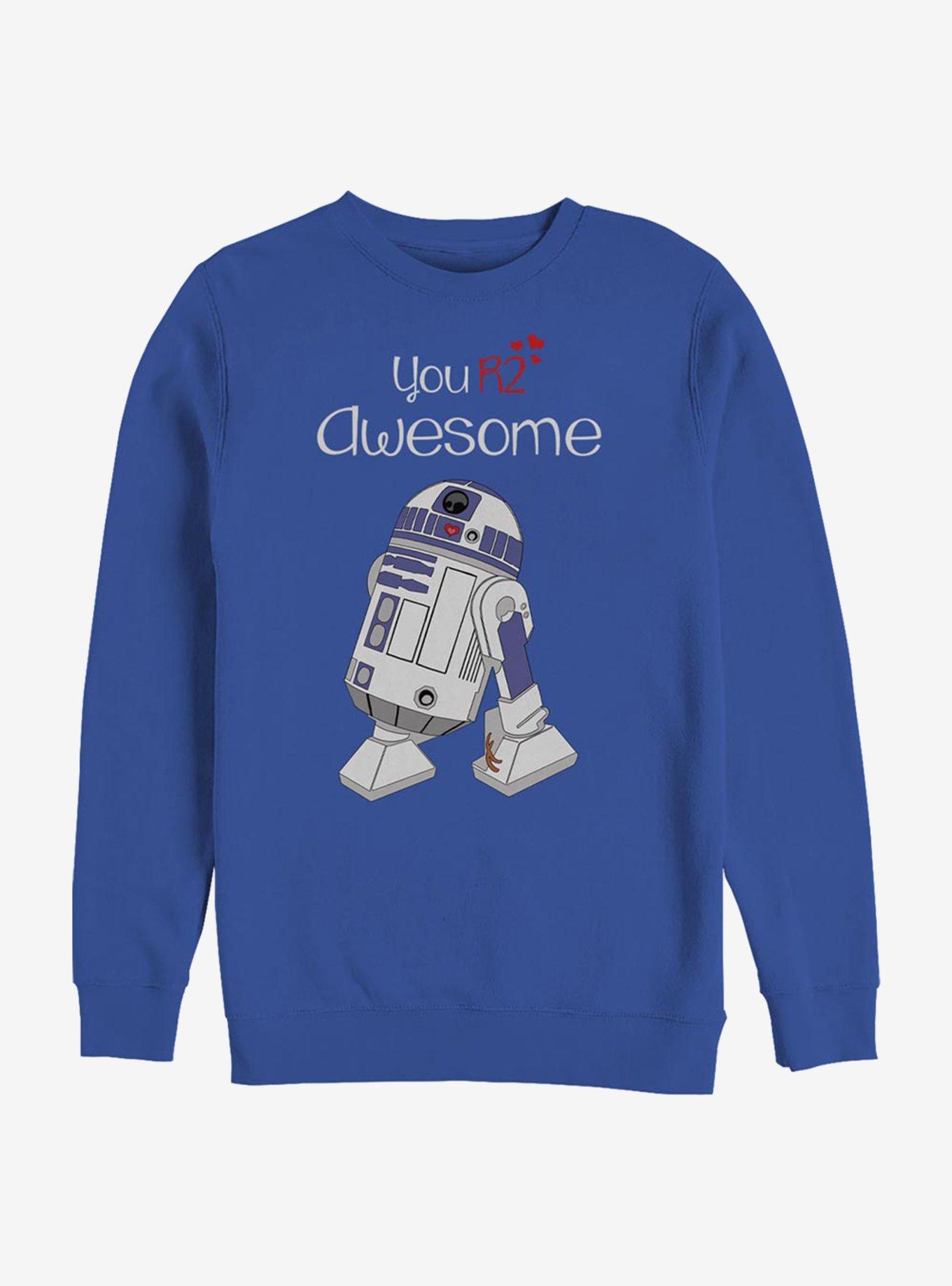 Star Wars You R2-D2 Awesome Crew Sweatshirt, ROYAL, hi-res