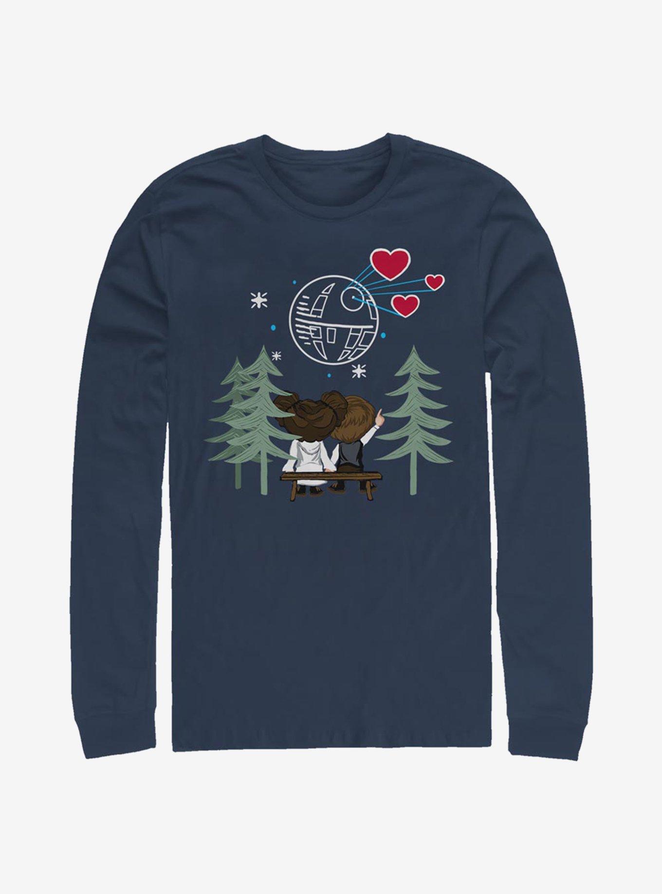 Star Wars Valentine Han And Leia Long-Sleeve T-Shirt, NAVY, hi-res