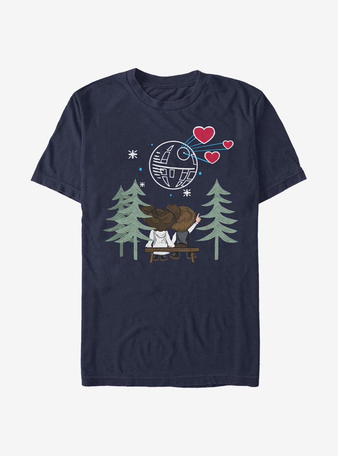 Star Wars Valentine Han And Leia T-Shirt, NAVY, hi-res