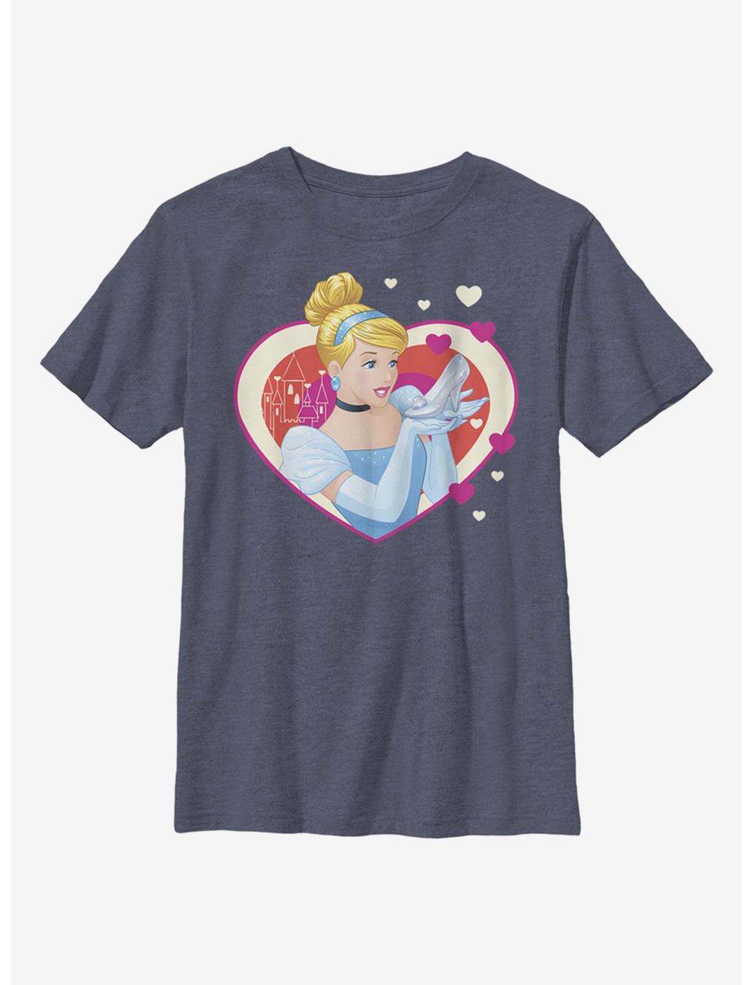 Disney Cinderella Hearts Youth T-Shirt, NAVY HTR, hi-res