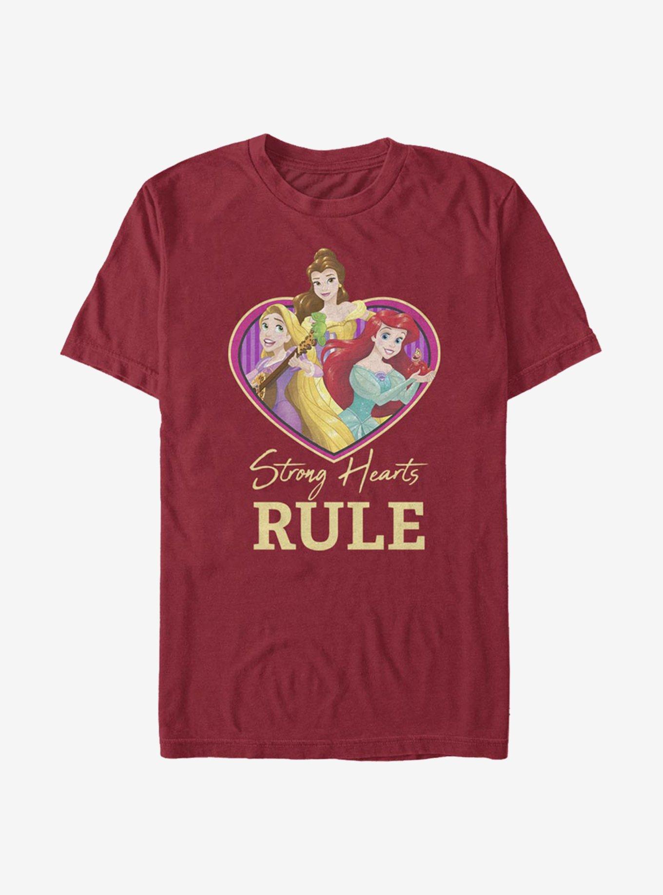Disney Princesses Strong Hearts Rule T-Shirt, CARDINAL, hi-res
