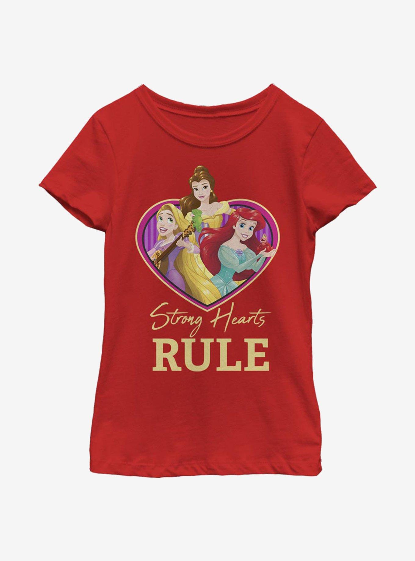 Disney Princesses Strong Hearts Rule Youth Girls T-Shirt, , hi-res