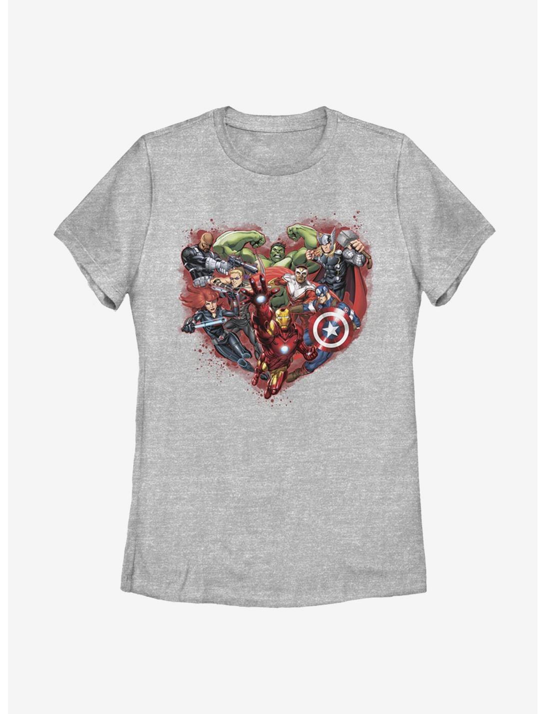 Marvel Avengers Avenger Heart Womens T-Shirt, ATH HTR, hi-res