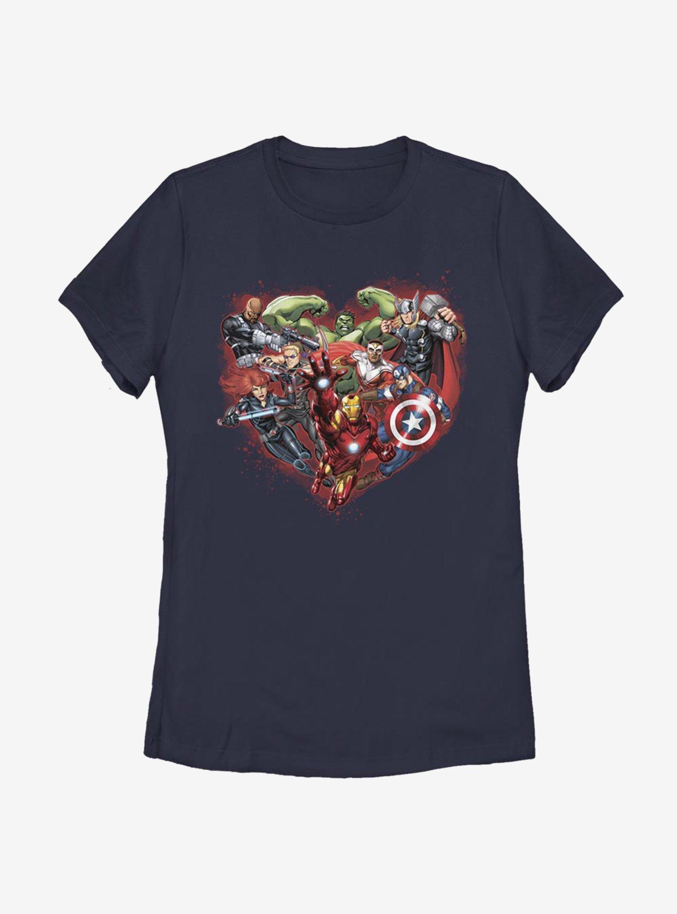 Marvel Avengers Avenger Heart Womens T-Shirt