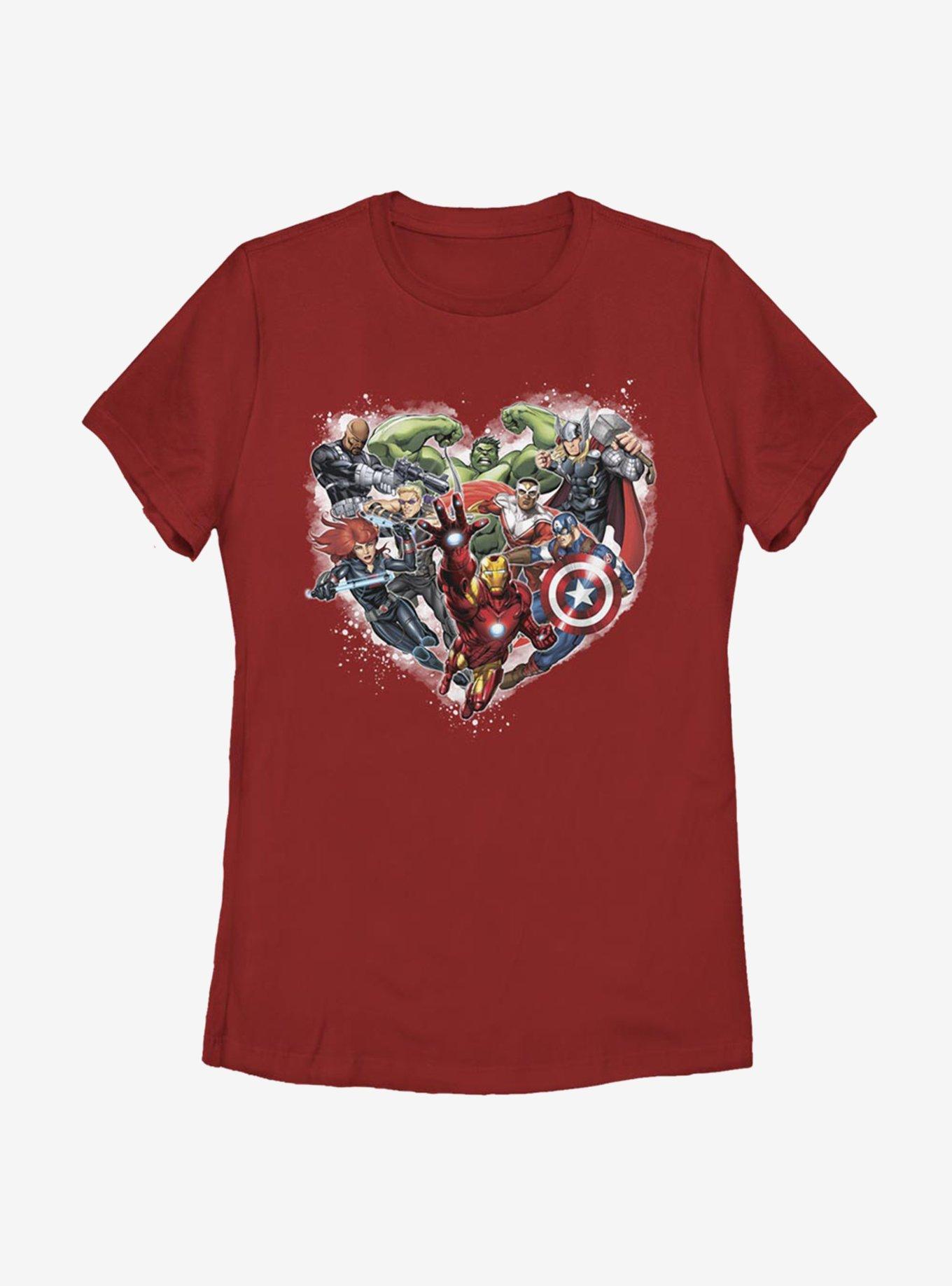 Marvel Avengers Avenger Heart Womens T-Shirt, , hi-res
