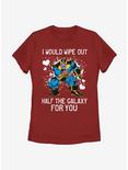 Marvel Avengers Thanos Galaxy Heart Womens T-Shirt, RED, hi-res