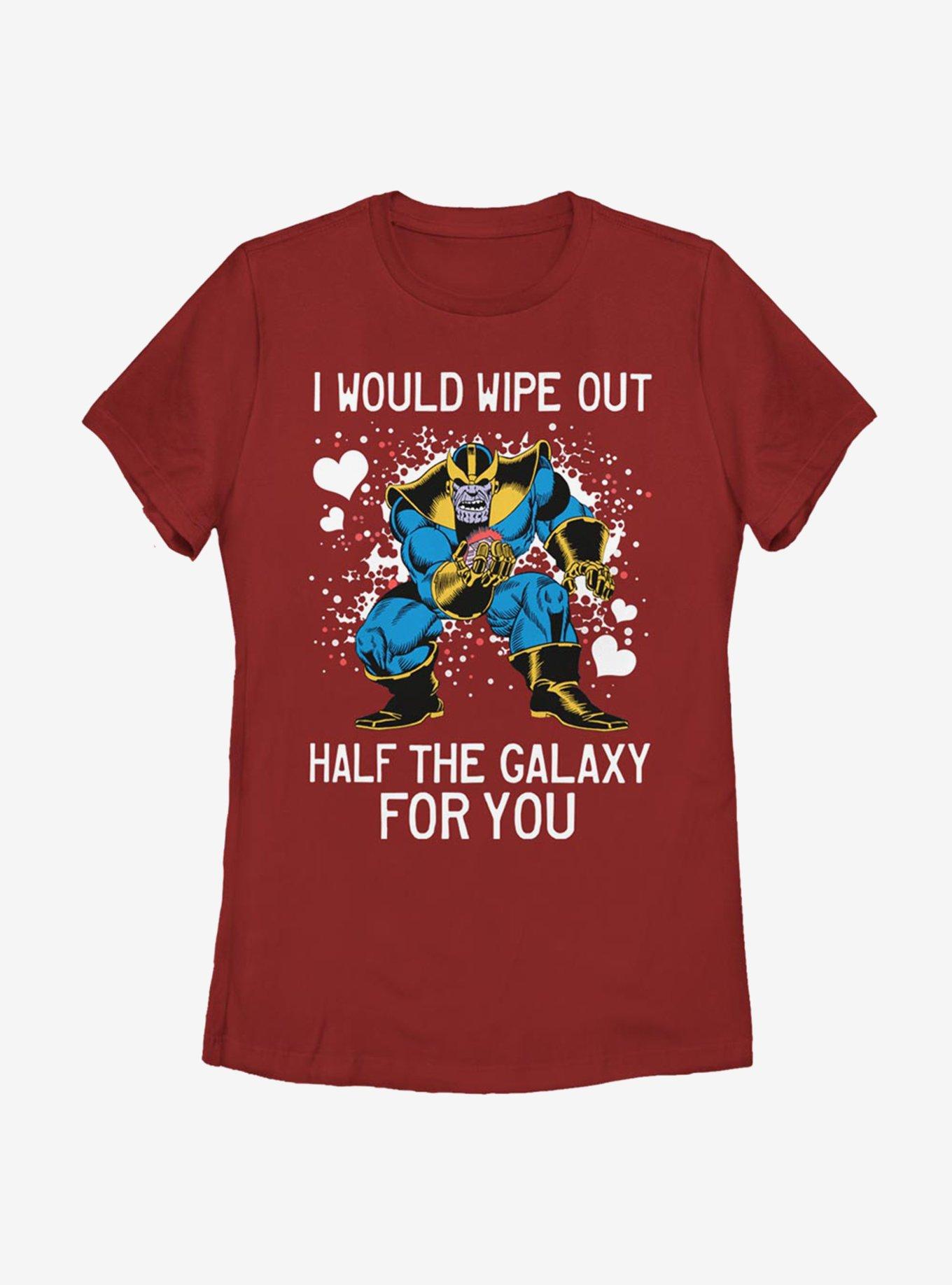 Marvel Avengers Thanos Galaxy Heart Womens T-Shirt, , hi-res