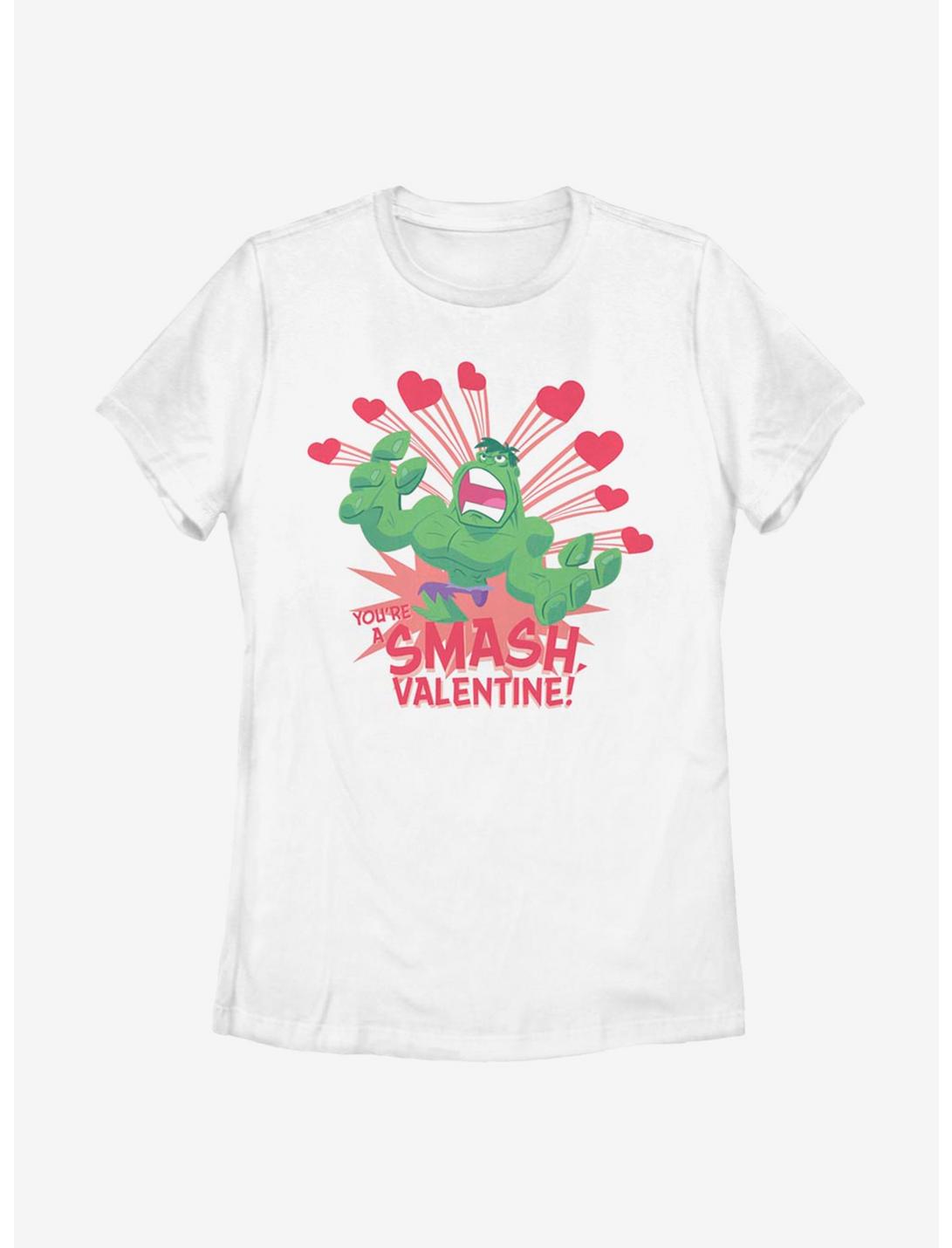 Marvel Hulk Valentine Womens T-Shirt, WHITE, hi-res