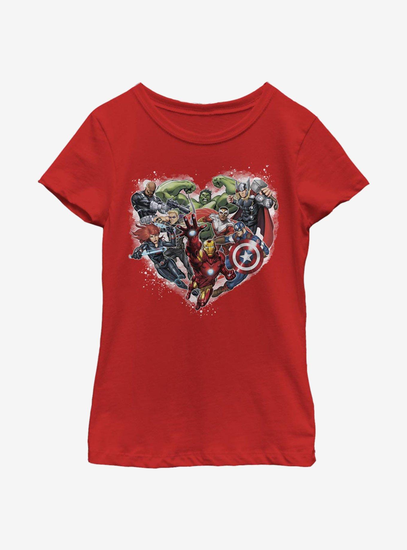 Marvel Avengers Avenger Heart Youth Girls T-Shirt, , hi-res