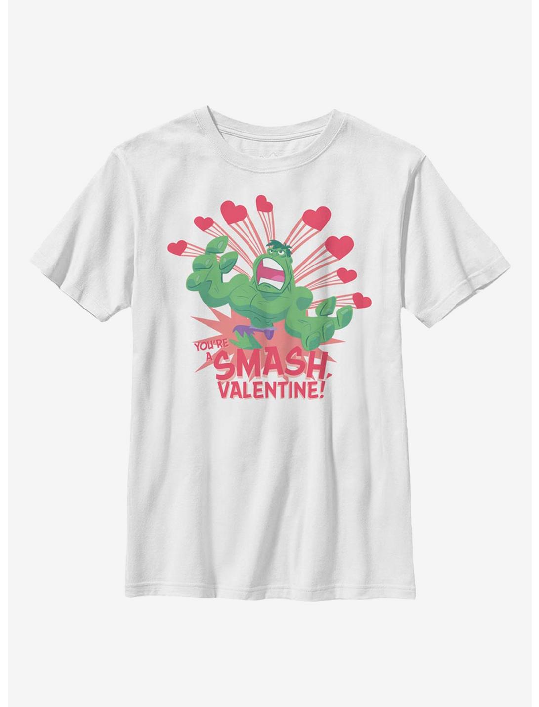 Marvel Hulk Valentine Youth T-Shirt, WHITE, hi-res