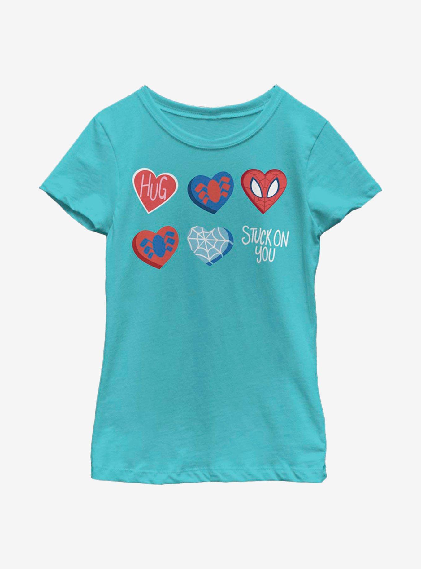 Marvel Avengers Spider Hearts Youth Girls T-Shirt, , hi-res