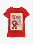 Marvel Iron Man Super Charged Youth Girls T-Shirt, RED, hi-res