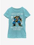 Marvel Avengers Thanos Galaxy Heart Youth Girls T-Shirt, TAHI BLUE, hi-res