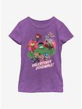 Marvel Avengers Valentines Assemble Youth Girls T-Shirt, PURPLE BERRY, hi-res
