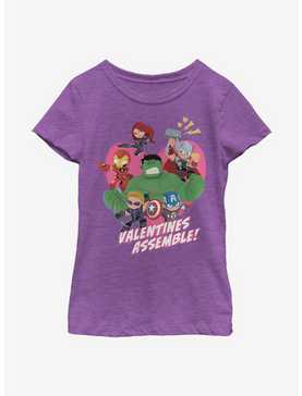 Marvel Avengers Valentines Assemble Youth Girls T-Shirt, , hi-res