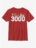 Marvel Avengers Love You 3000 Youth T-Shirt, RED, hi-res
