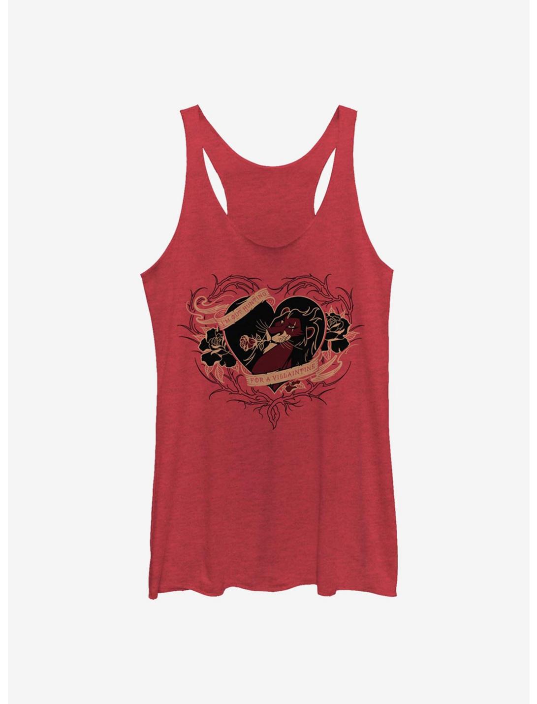 Disney The Lion King Hunting For Valentines Womens Tank Top, RED HTR, hi-res