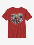 Marvel Avengers Avenger Heart Youth T-Shirt, RED, hi-res
